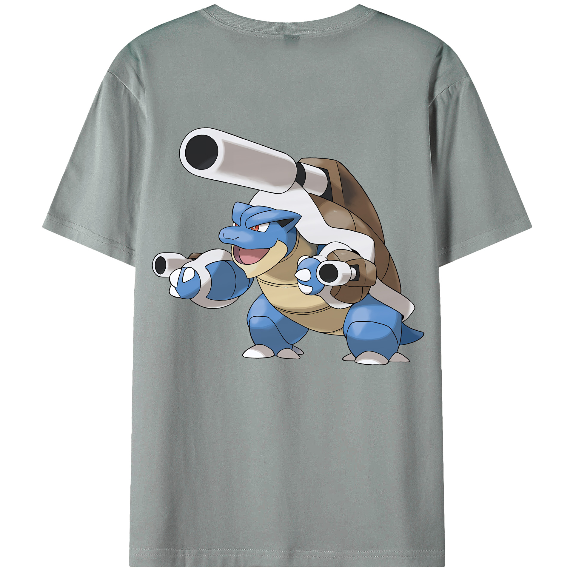 （画像用） ポケットモンスター Pokémon 綿100％ メンズ半袖Tシャツ（バックプリント） 通気性